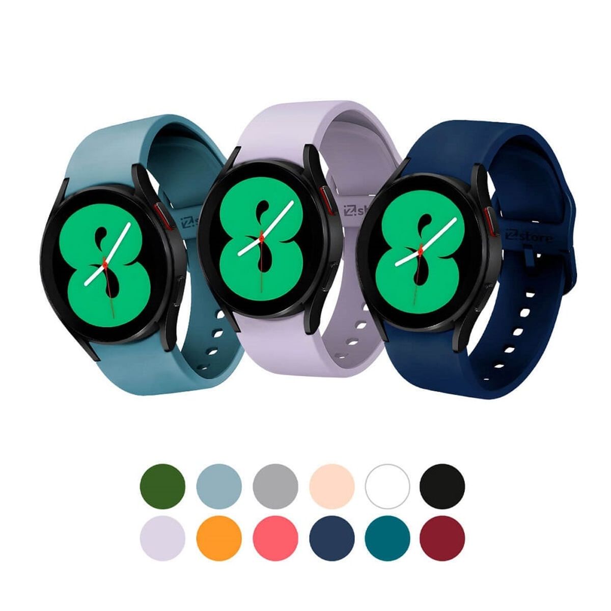 GENERICO - CORREA DE SILICONA PARA SAMSUNG WATCH 4 - 5 - 5 PRO - 6 BLANCO