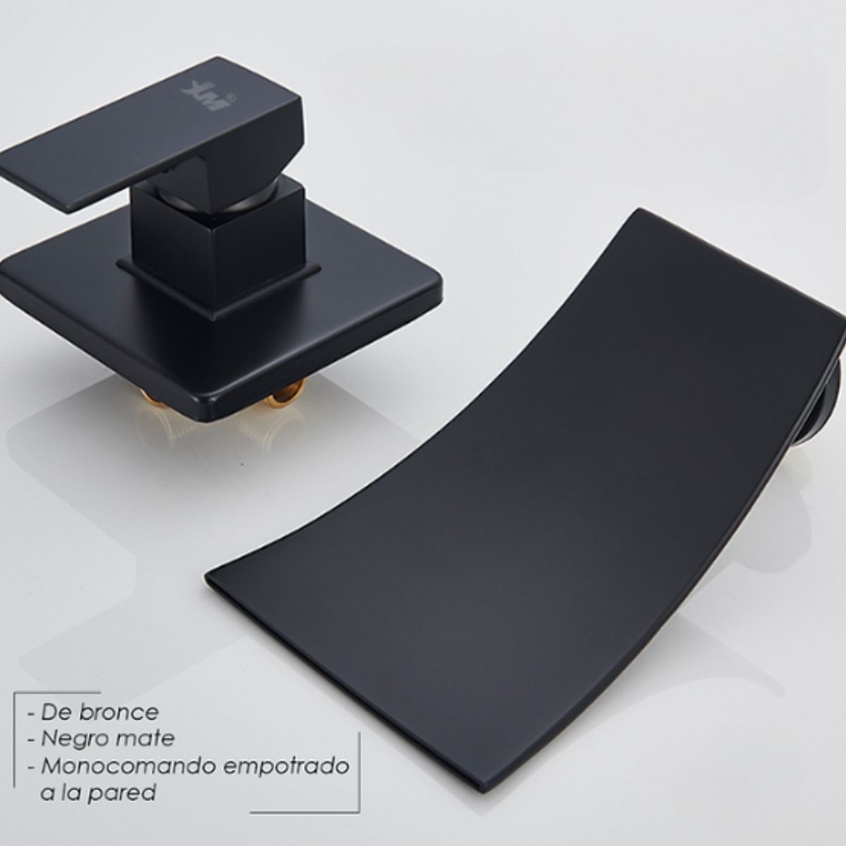 GENERICO - Llave Mescladora para Ducha en Acero Inoxidable Negro mate