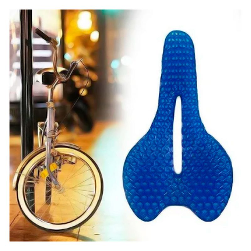 Funda De Gel Para Asiento De Bicicleta, Funda De Cojín De Bicicleta Funda De Cojin De Bicicleta Ajustable Color Negro