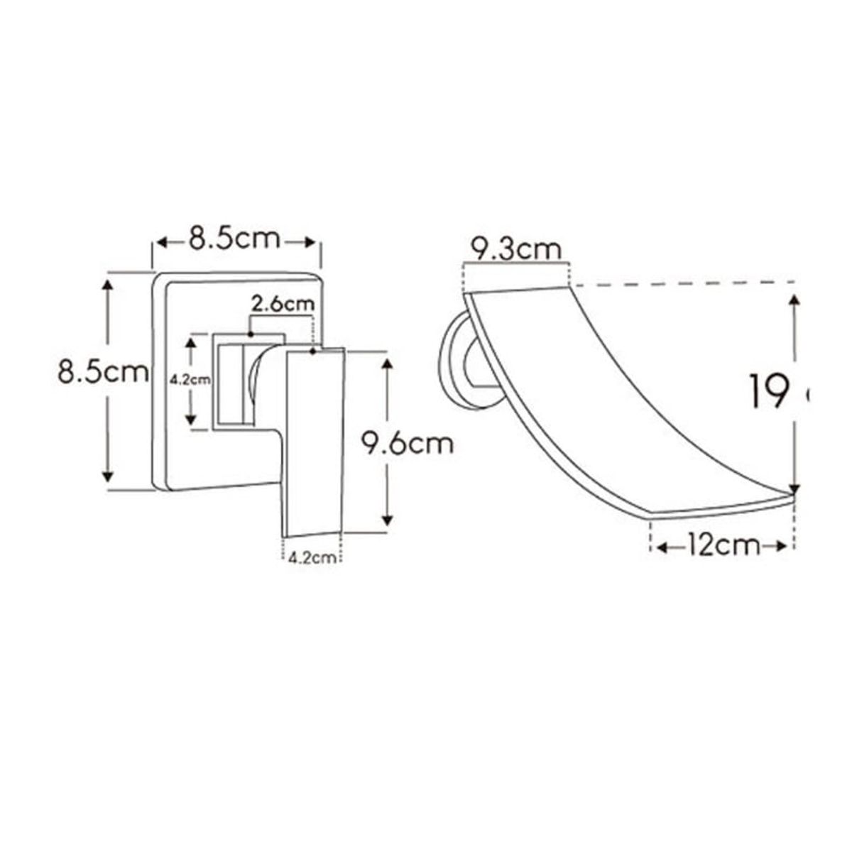 GENERICO - Llave Mescladora para Ducha en Acero Inoxidable Cromado