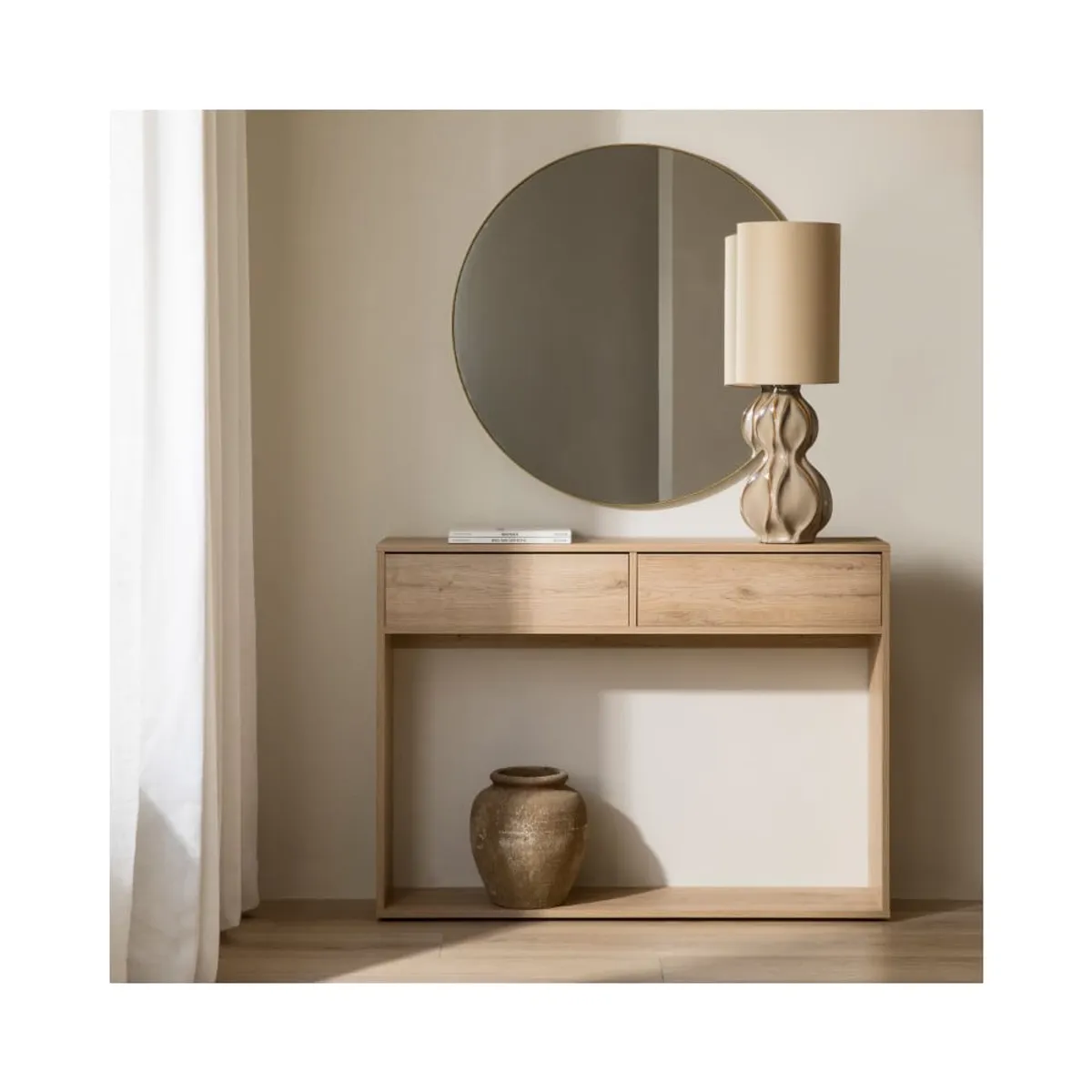 GENERICO - Recibidor Consola Pocsi  2 cajones Pandora Home