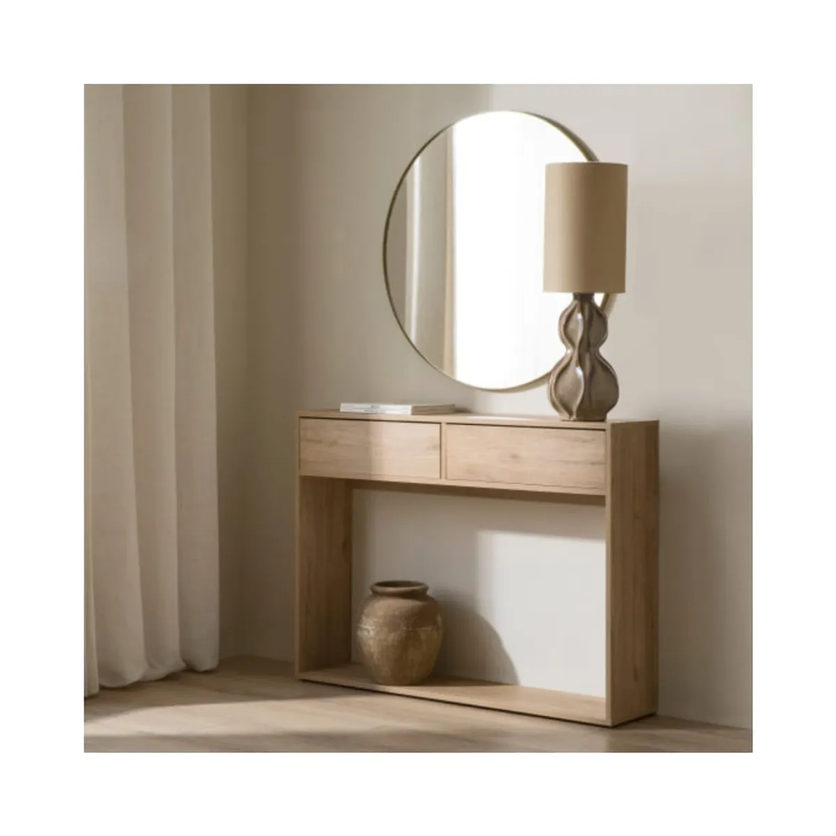 GENERICO - Recibidor Consola Pocsi  2 cajones Pandora Home