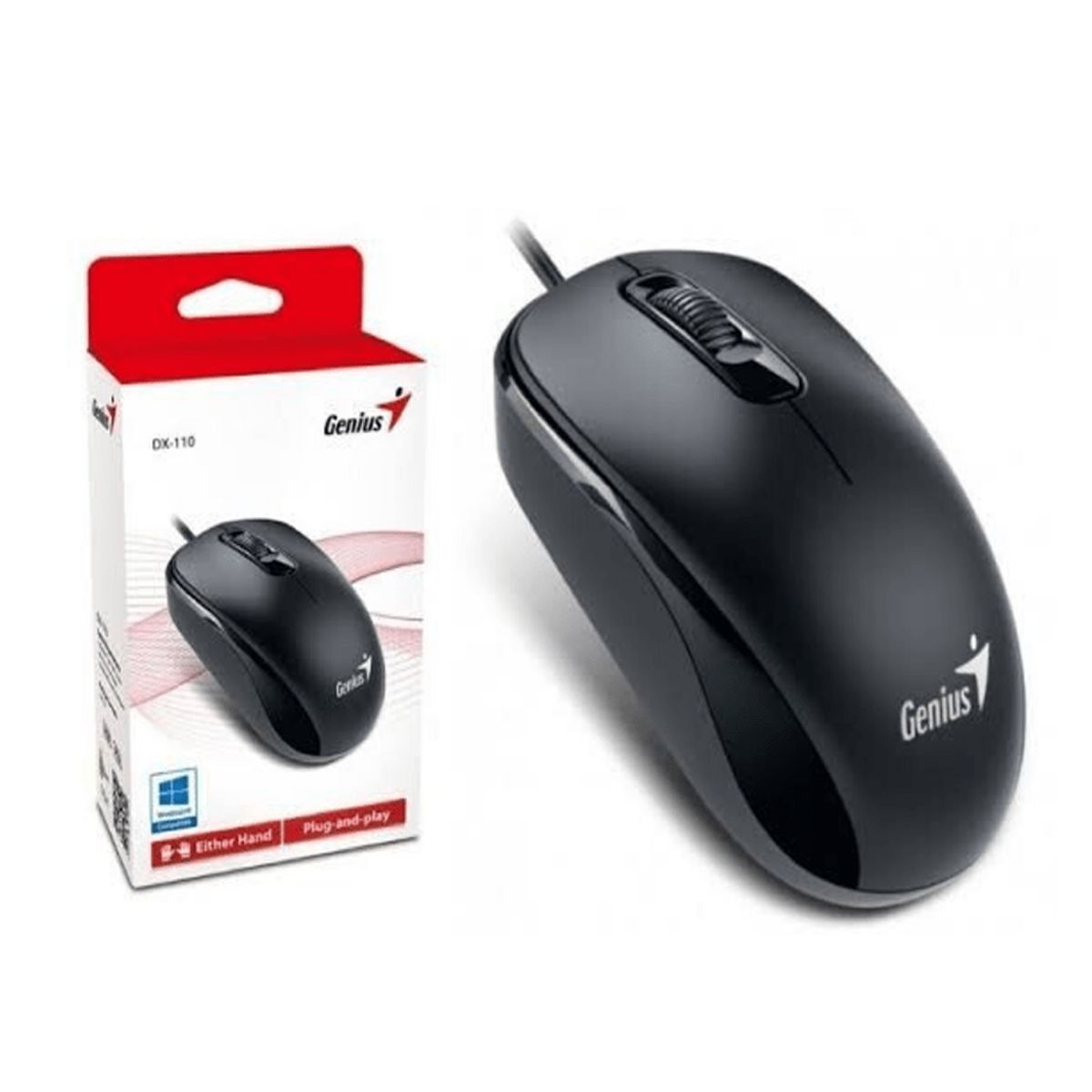 GENIUS - MOUSE GENIUS DX-110 - 1,000 DPI - BLACK
