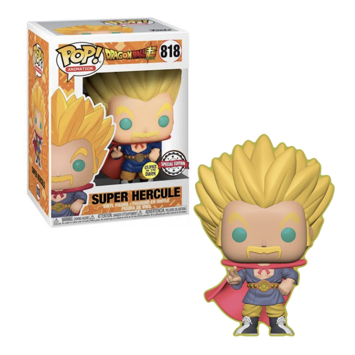 FUNKO - Super Hercule Funko Pop 818 Dragon Ball Super Glow Se