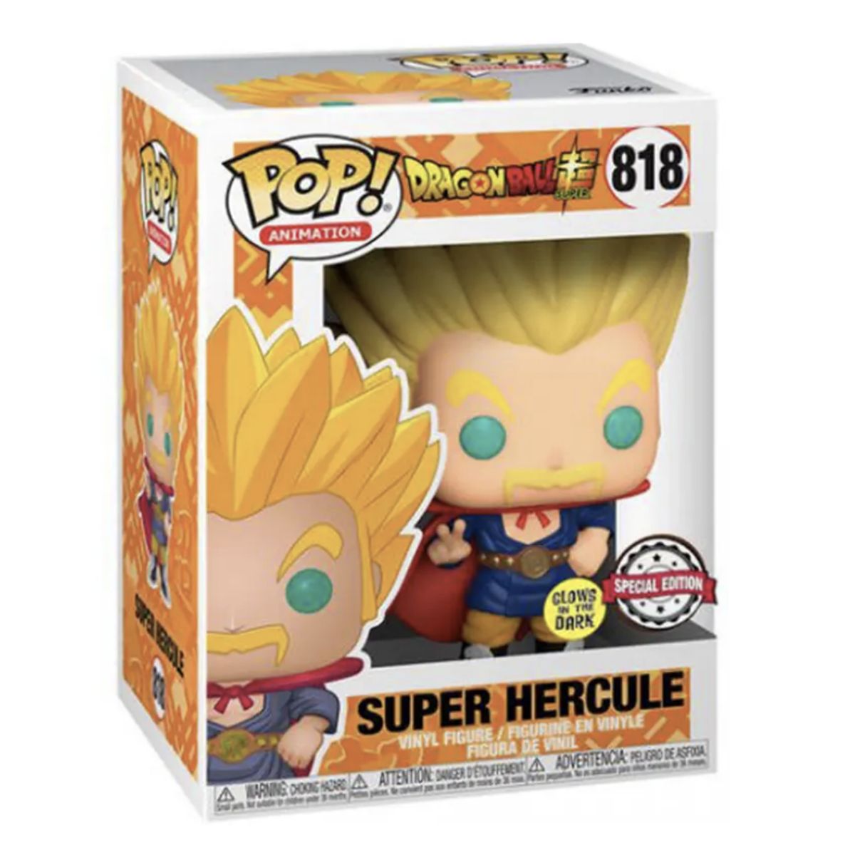 FUNKO - Super Hercule Funko Pop 818 Dragon Ball Super Glow Se