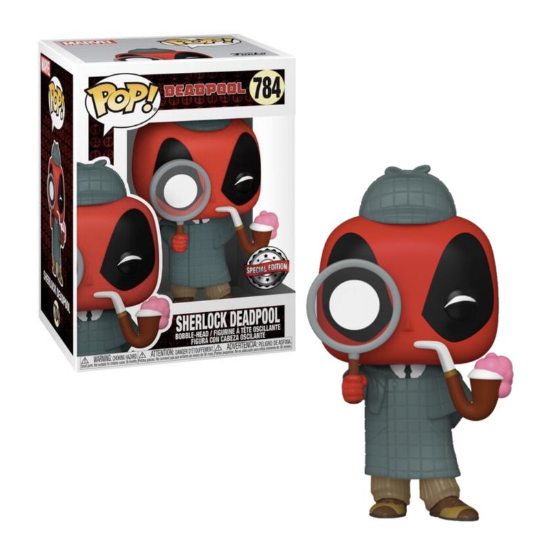 FUNKO - Deadpool Sherlock Funko Pop 784 Marvel Exclusivo Original