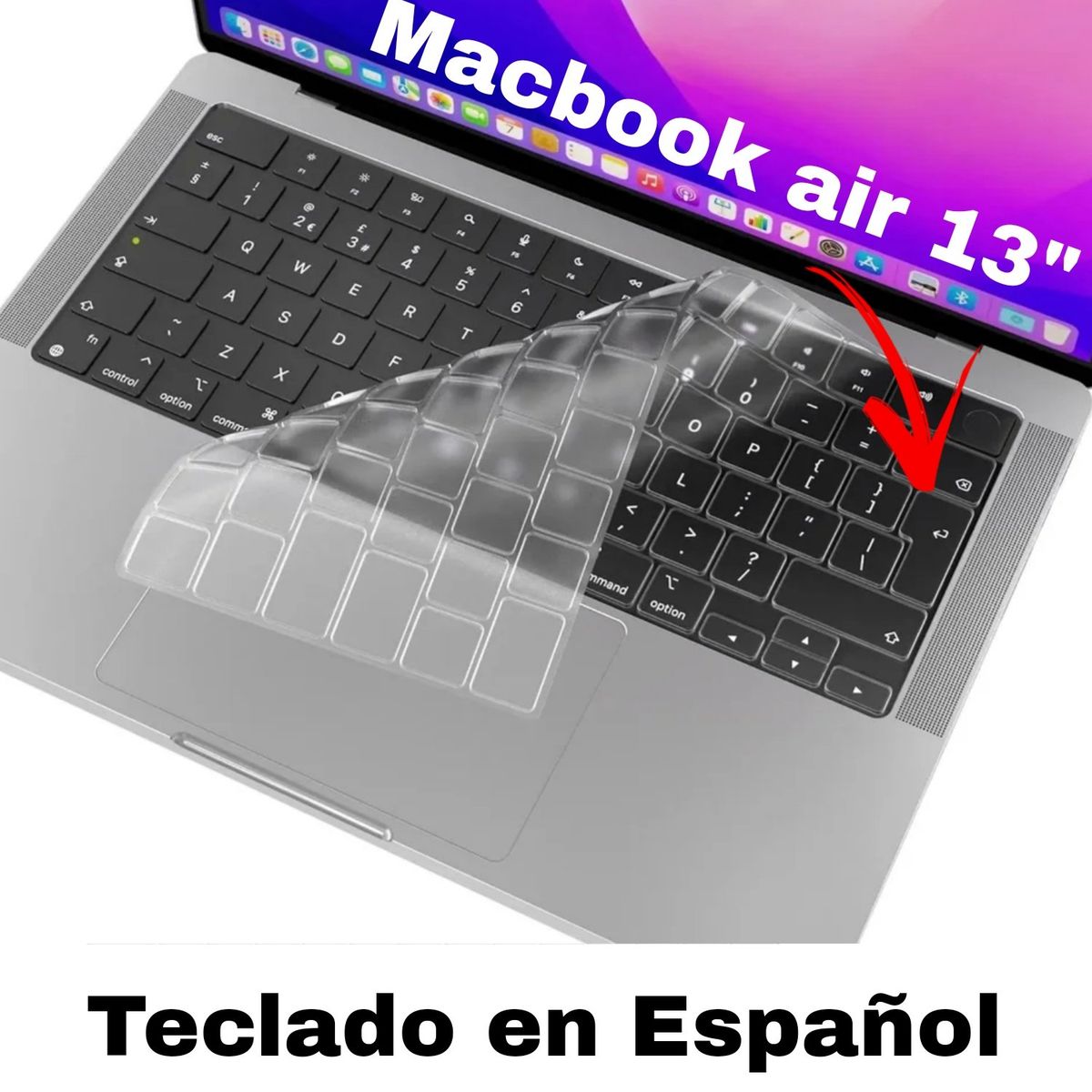 GENERICO - Protector Macbook Air 13.3 2020 A2179 / A2337 Teclado EN ESPAÑOL