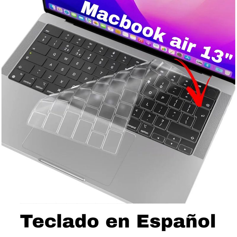 GENERICO - Protector Macbook Air 13.3 2020 A2179 / A2337 Teclado EN ESPAÑOL