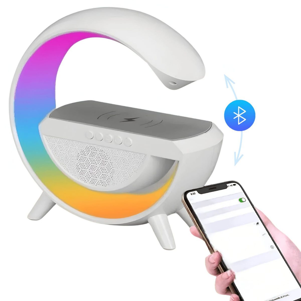 GENERICO - Parlante G - Lampara Led con Bluetooth Radio y Cargador