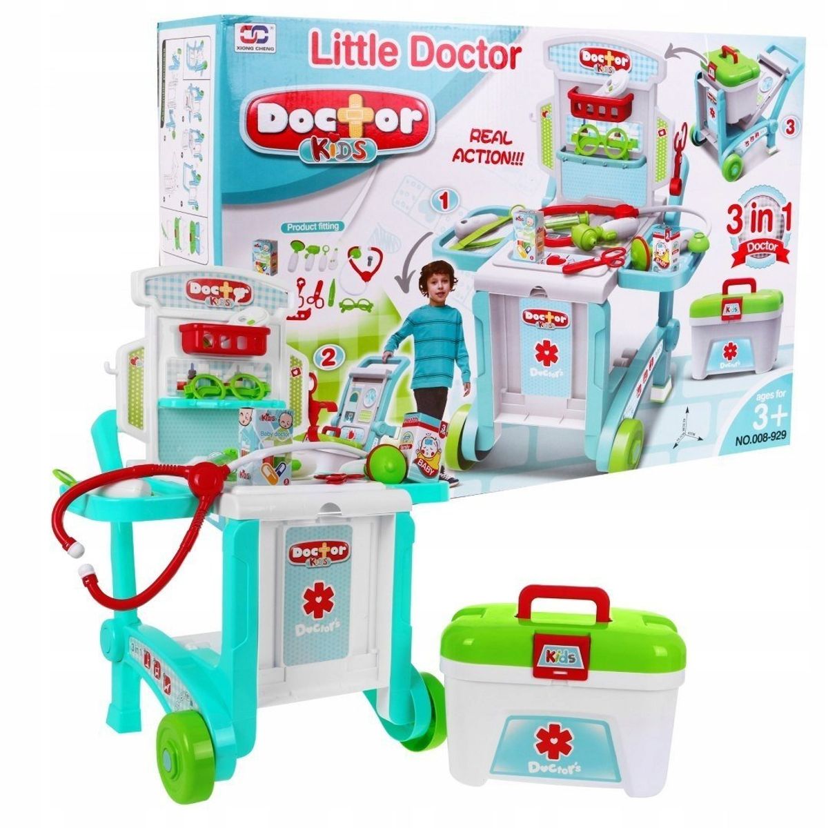 GENERICO - Generic - Kit médico doctor kids juego 3 en 1