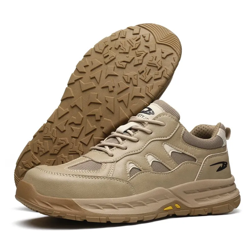 9KSAFETYJB - Zapatos De Seguridad Tenis Industrial Anti-pinchazo  - Camello