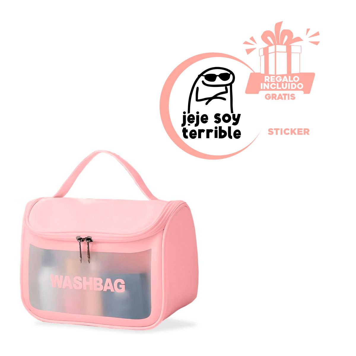 GENERICO - Cartuchera Bonita para Cosmeticos Rosado Y+Gift MiniAgenda