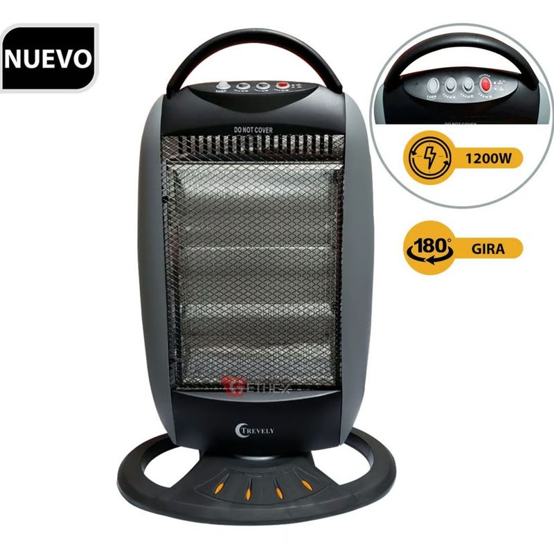 TREVELY - Calentador Eléctrico Trevely Halógeno TCH-020