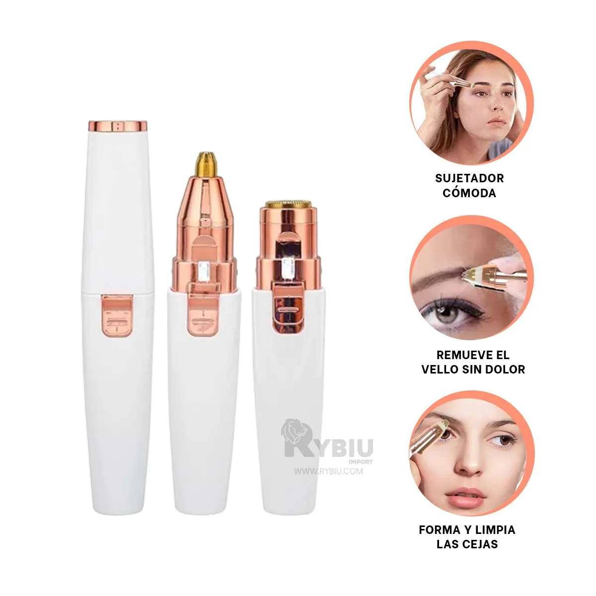 GENERICO - Removedor de Vellos de Cejas Tono Blanco Y+Regalo Stickers_123