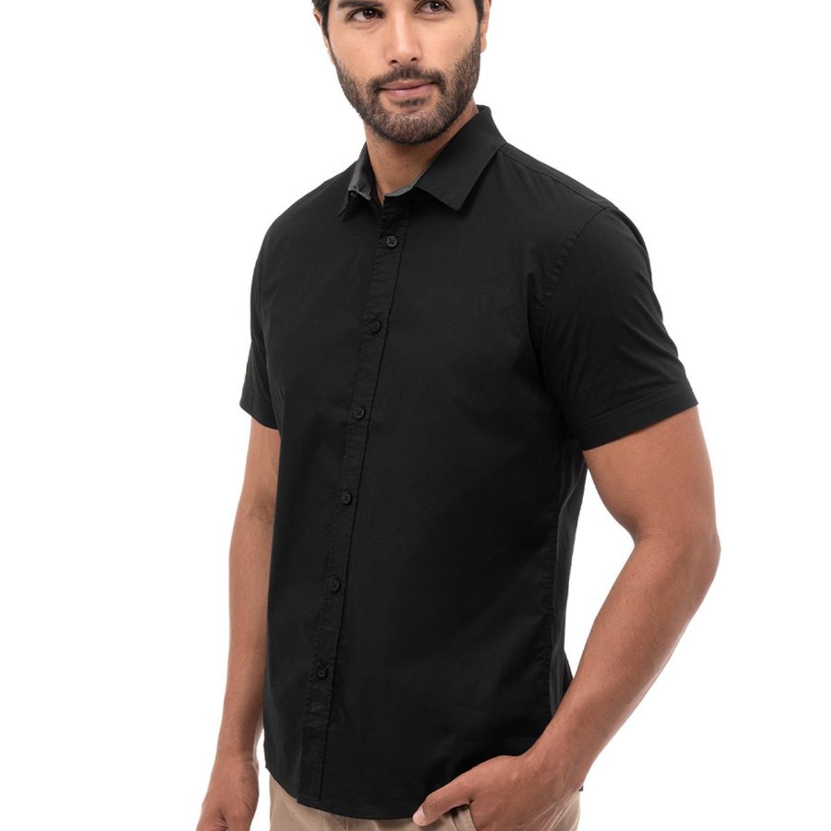 NORTON - Camisa Clasico Popelina Stretch Paulino 4 Mc Hombre