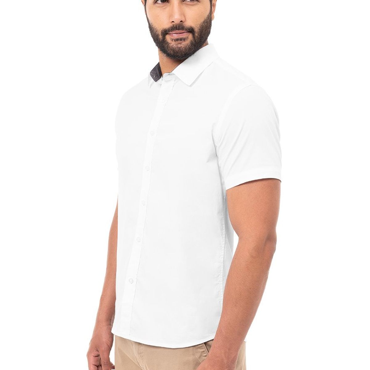 NORTON - Camisa Clasico Popelina Stretch Paulino 4 Mc Hombre