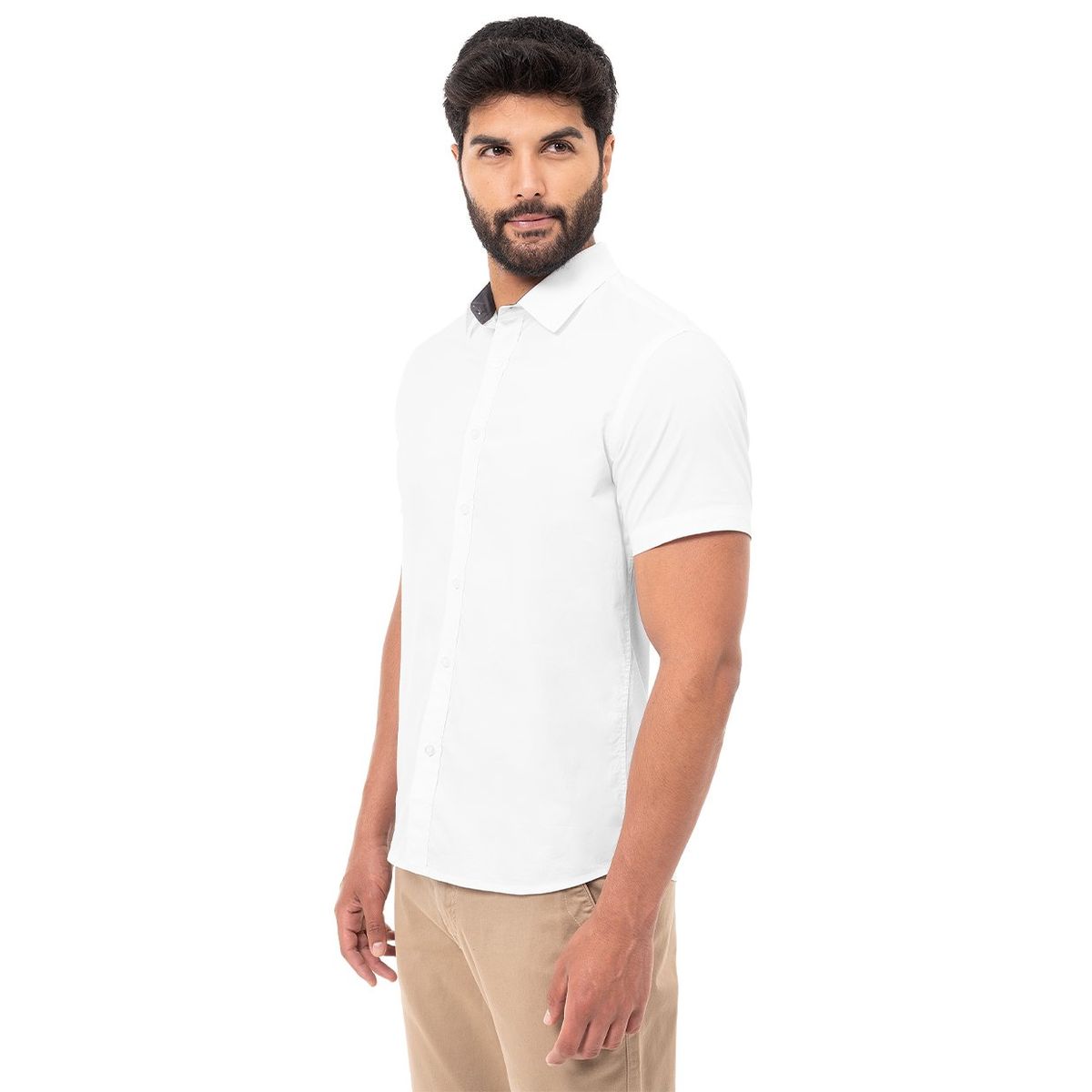 NORTON - Camisa Clasico Popelina Stretch Paulino 4 Mc Hombre