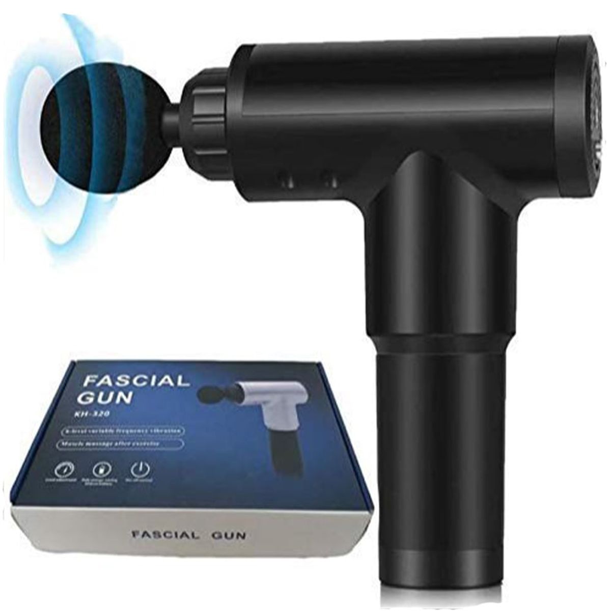 RISUTIMPORT - Masajeador Potente Muscular Percusión Plomo Con Accesorios