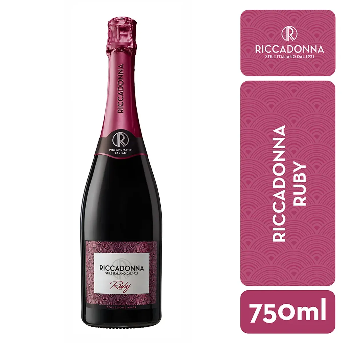 RICCADONNA - Pack 3 unidades Espumante Riccadonna Ruby 750ml