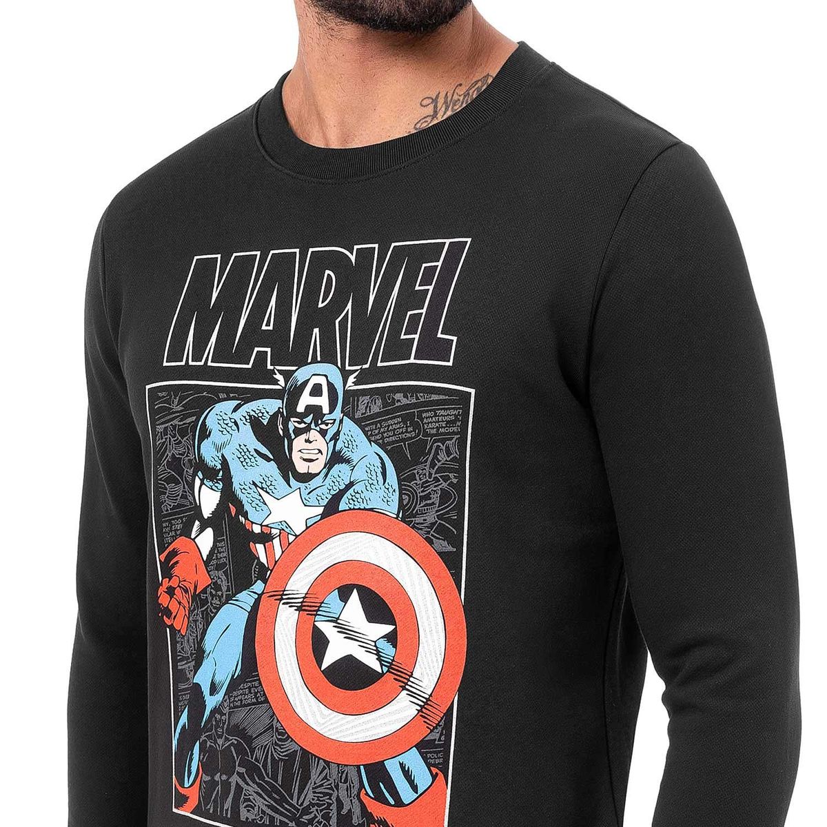 PIONIER - Polera French Terry Hombre Guillo-Marvel Gzuck