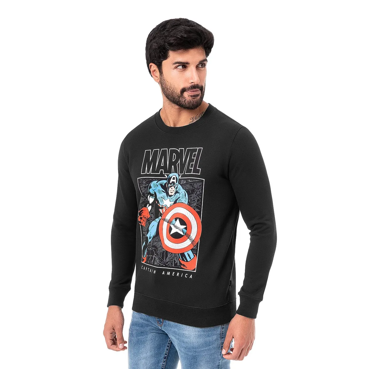PIONIER - Polera French Terry Hombre Guillo-Marvel Gzuck
