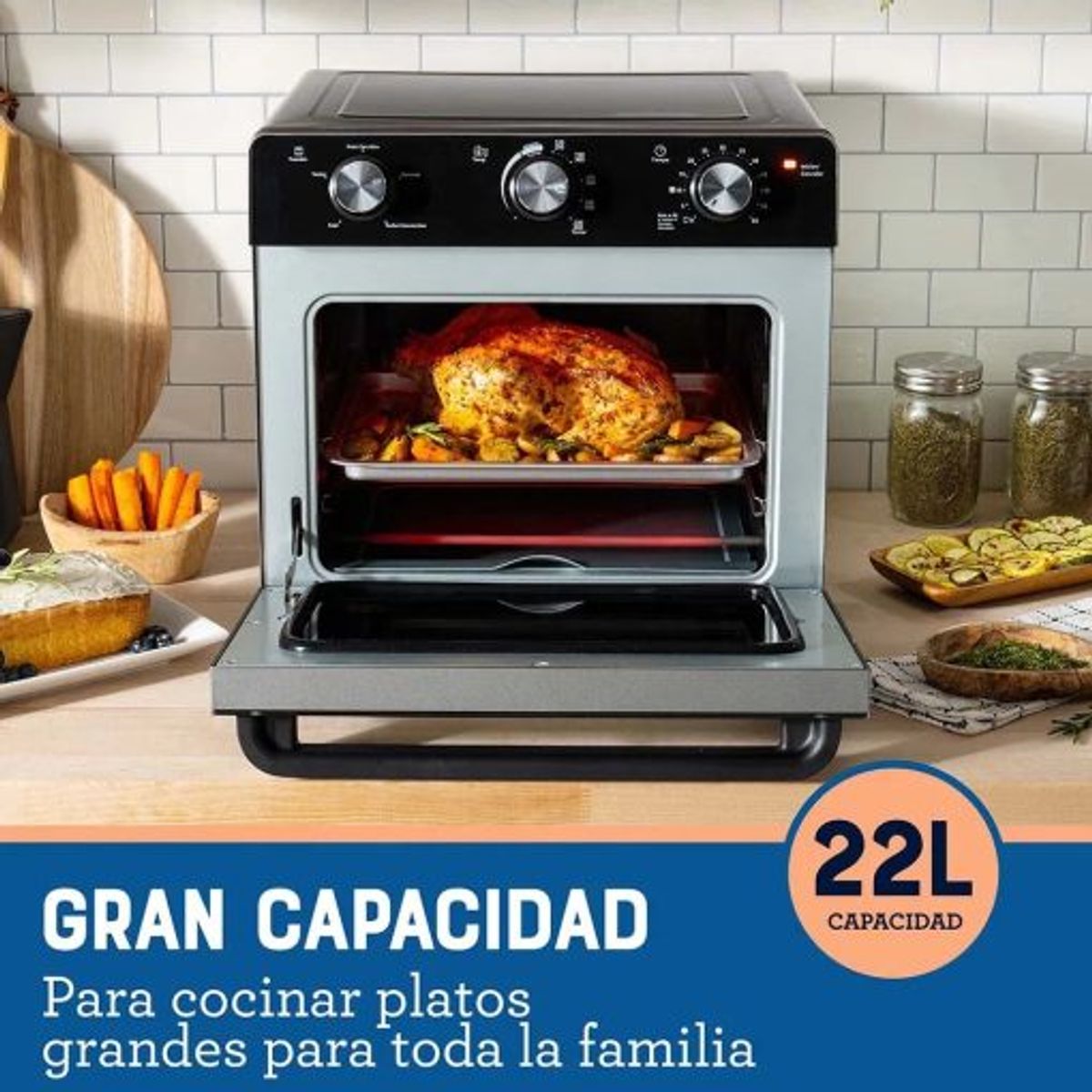 OSTER - Horno con Freidora de Aire Oster® 22L TSSTTVMAF1NS