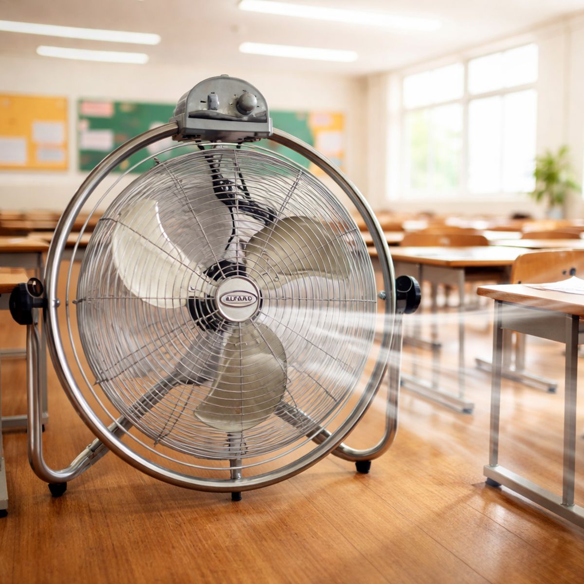 ALFANO - Ventilador Metal Cromado ALFANO Giratorio 360° de 20 130W  AL-OP20