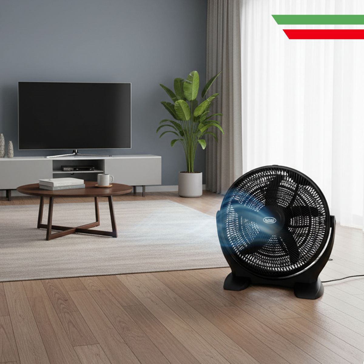 ALFANO - Ventilador de piso oscilante de 20" 80 w