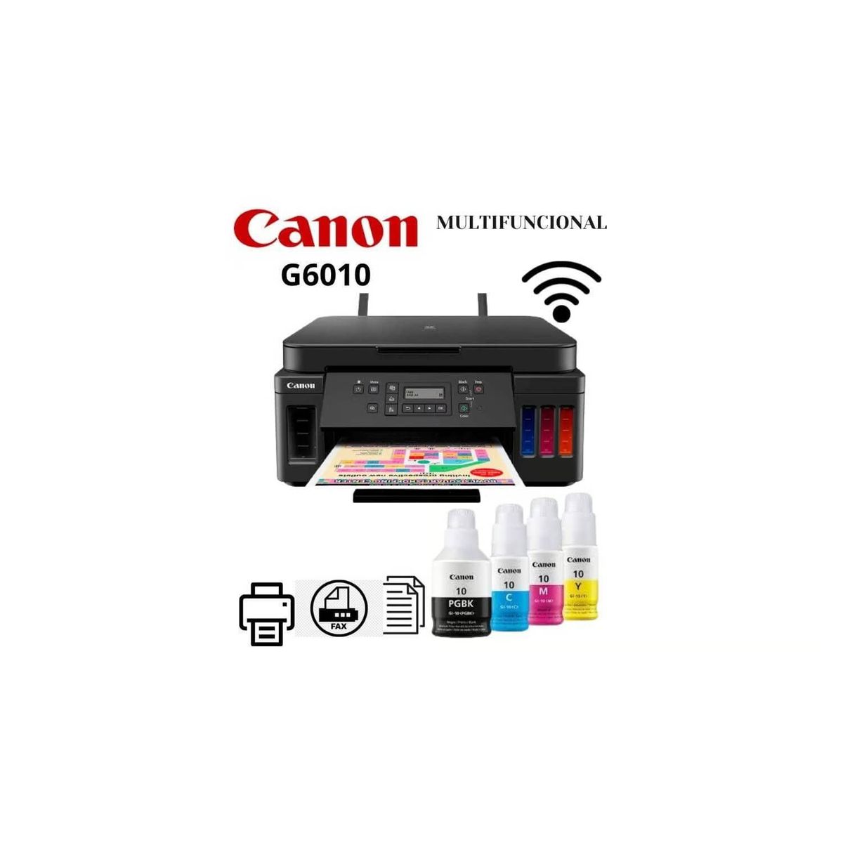 CANON - Impresora Multifuncional Canon Pixma G6010 Wifi Duplex