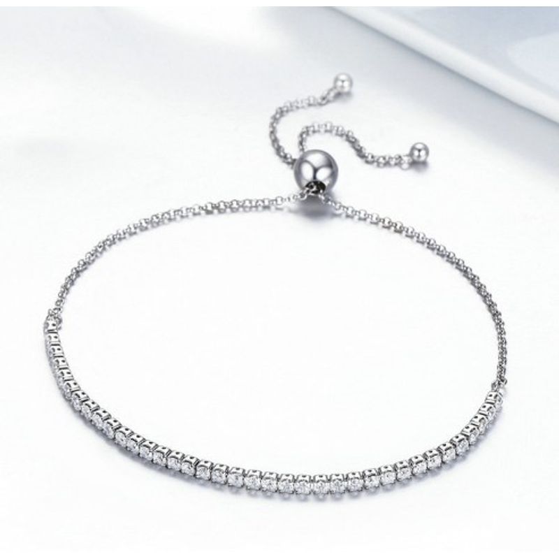 CLEO JOYAS & ACCESORIOS - Pulsera Circones Regulable Plata