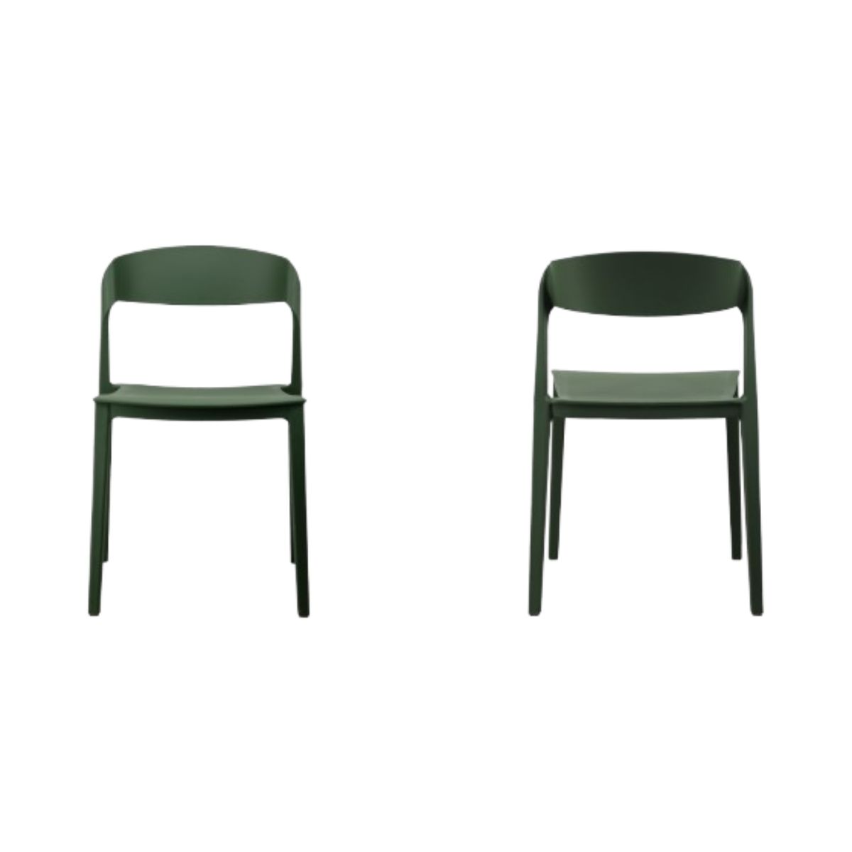 NIHM - Set x4 Silla de Comedor Lace de Polipropileno Verde