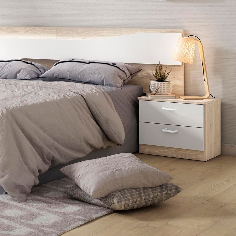 VILLA HOGAR - Velador Tryon de 2 cajones - Villa Hogar