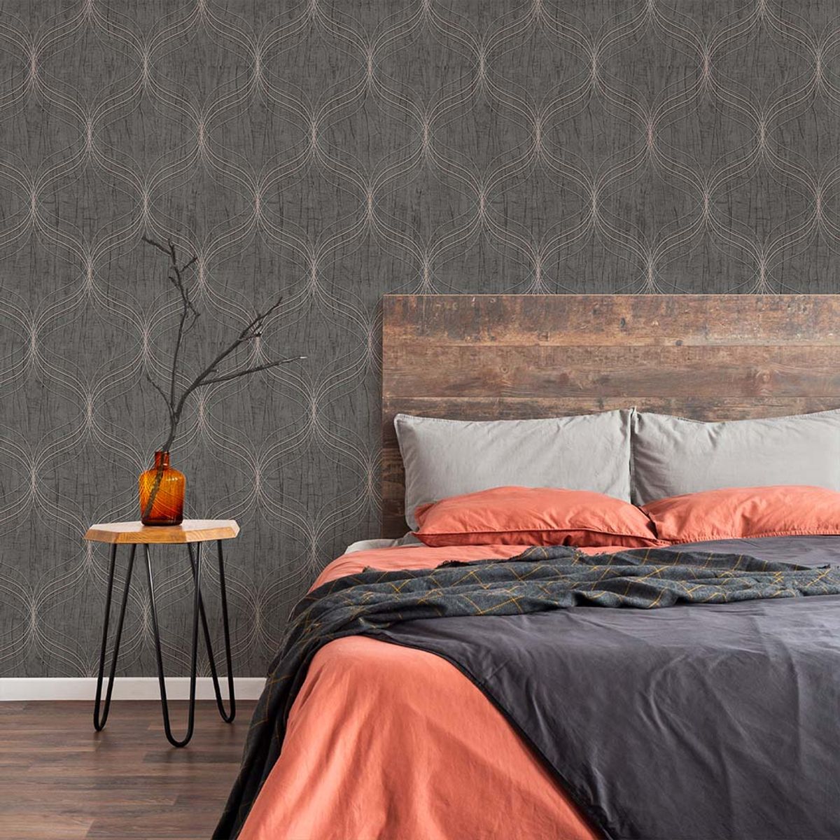 MULTITOP - Papel Tapiz Opulence Optical Geo 052X10 Mts Grey