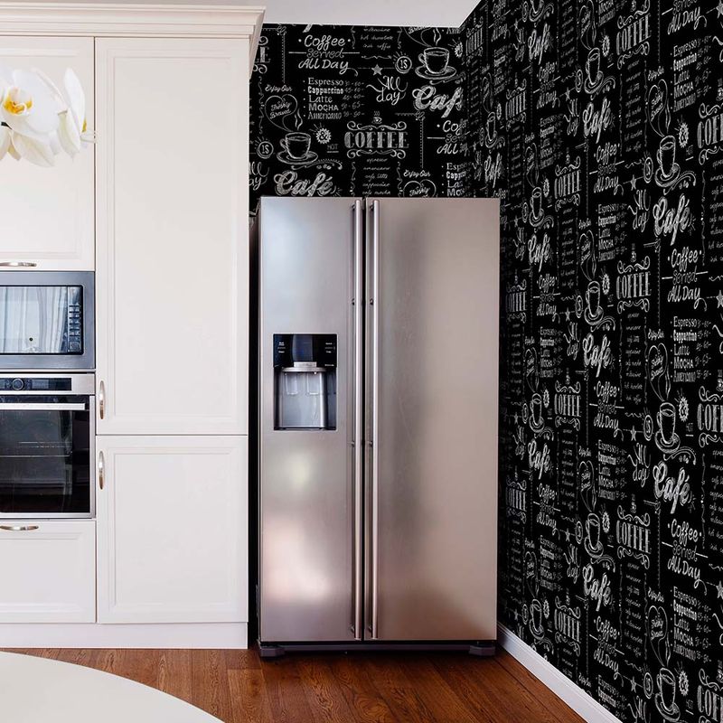 MULTITOP - Papel Tapiz Oasis Coffee Shop 052X10 Mts BlackWhite