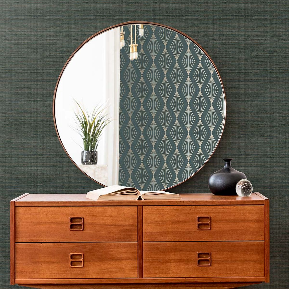 MULTITOP - Papel Tapiz Opulence Gilded Texture 052X10 Mts Emerald