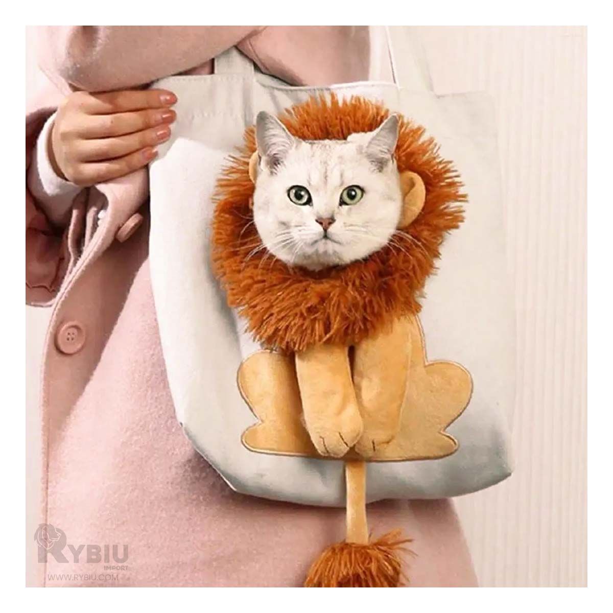 RYBIU IMPORT - Bolso Duradero para Perros en Color Hueso Y+Gift Stickers