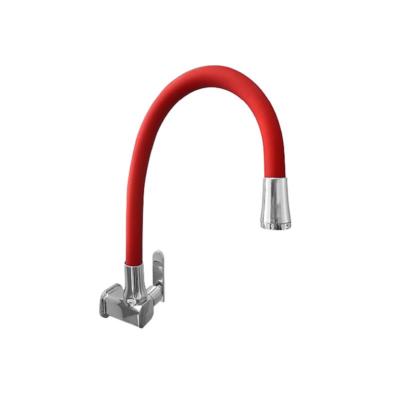 GENERICO - Llave Ganso  Para Cocina Bronce Cromado Rojo