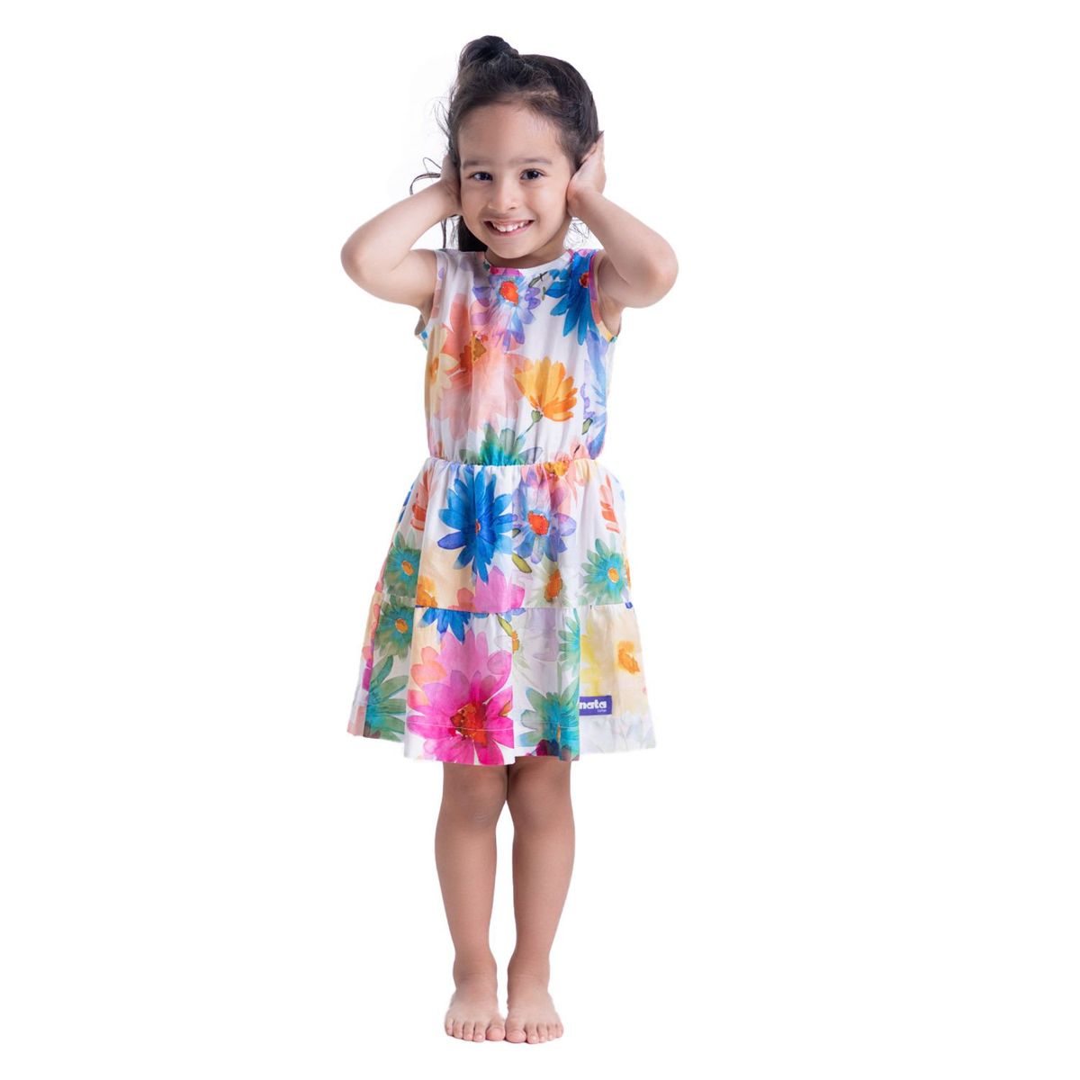 NATA COTON - VESTIDO MARGARITA FLORES