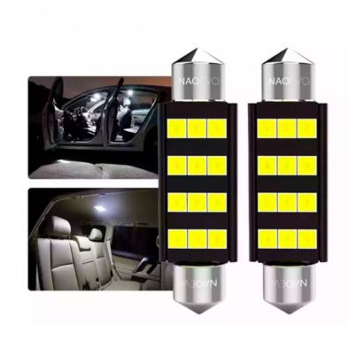 NAOEVO - LED de Salon Festoon 39mm Canbus Interior Para Auto