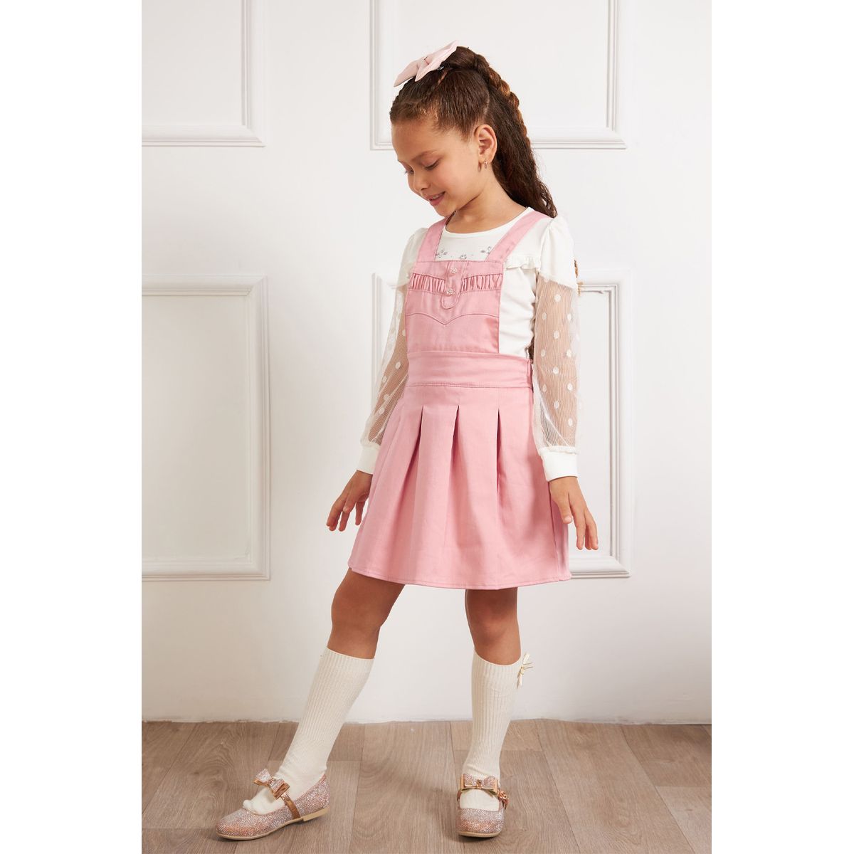 KIDS MASHMELO - Jumper Con Pieza Recogida En Pechera Para Niña Kids Mashmelo