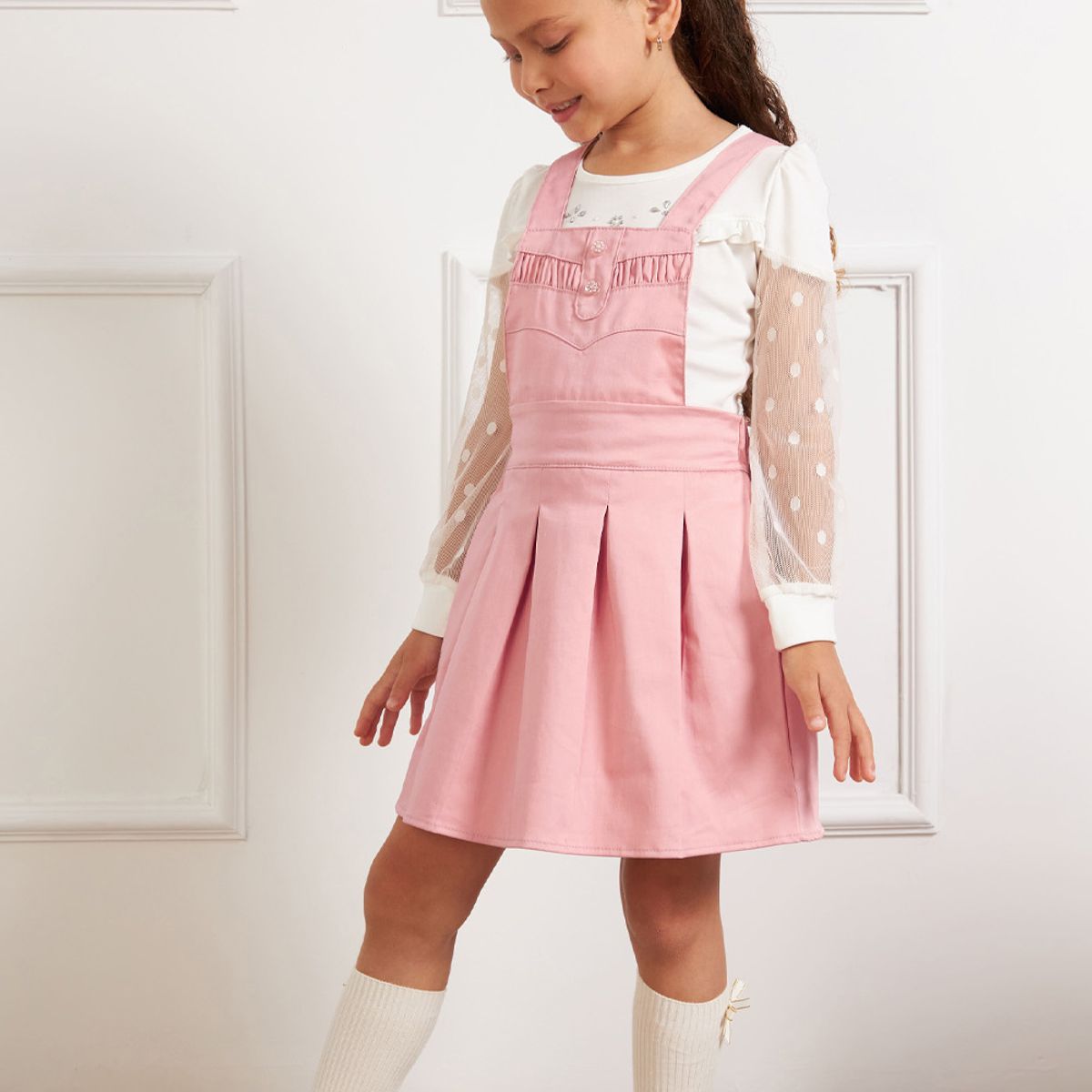 KIDS MASHMELO - Jumper Con Pieza Recogida En Pechera Para Niña Kids Mashmelo