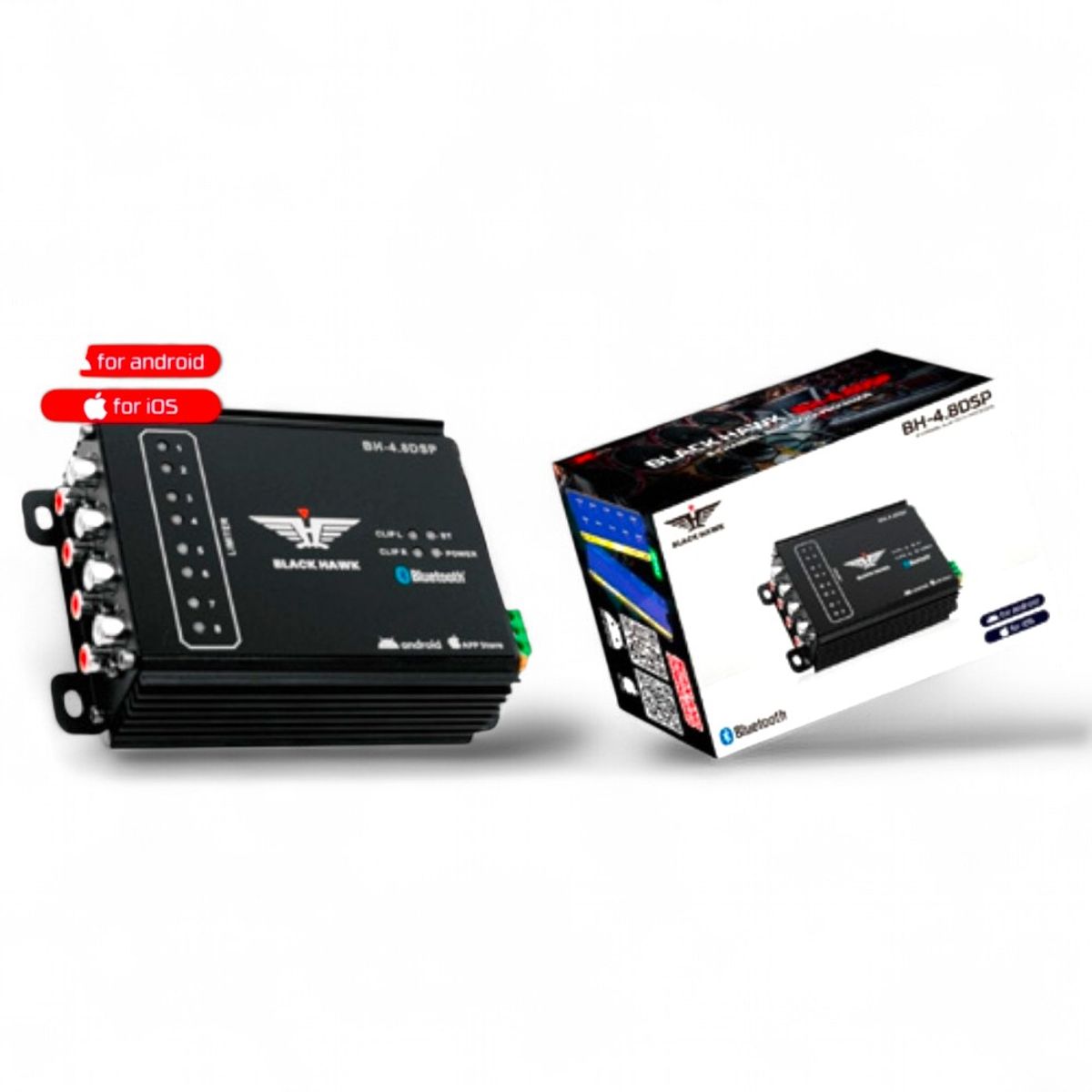 BLACK HAWK - Crossover o Procesador de Audio Digital DSP 8 Bandas Black Hawk