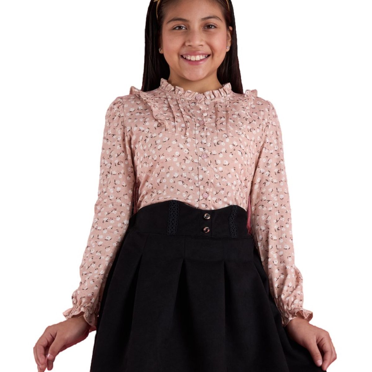 KIDS MASHMELO - Blusa Con Tableros En Canesu Para Niña Kids Mashmelo