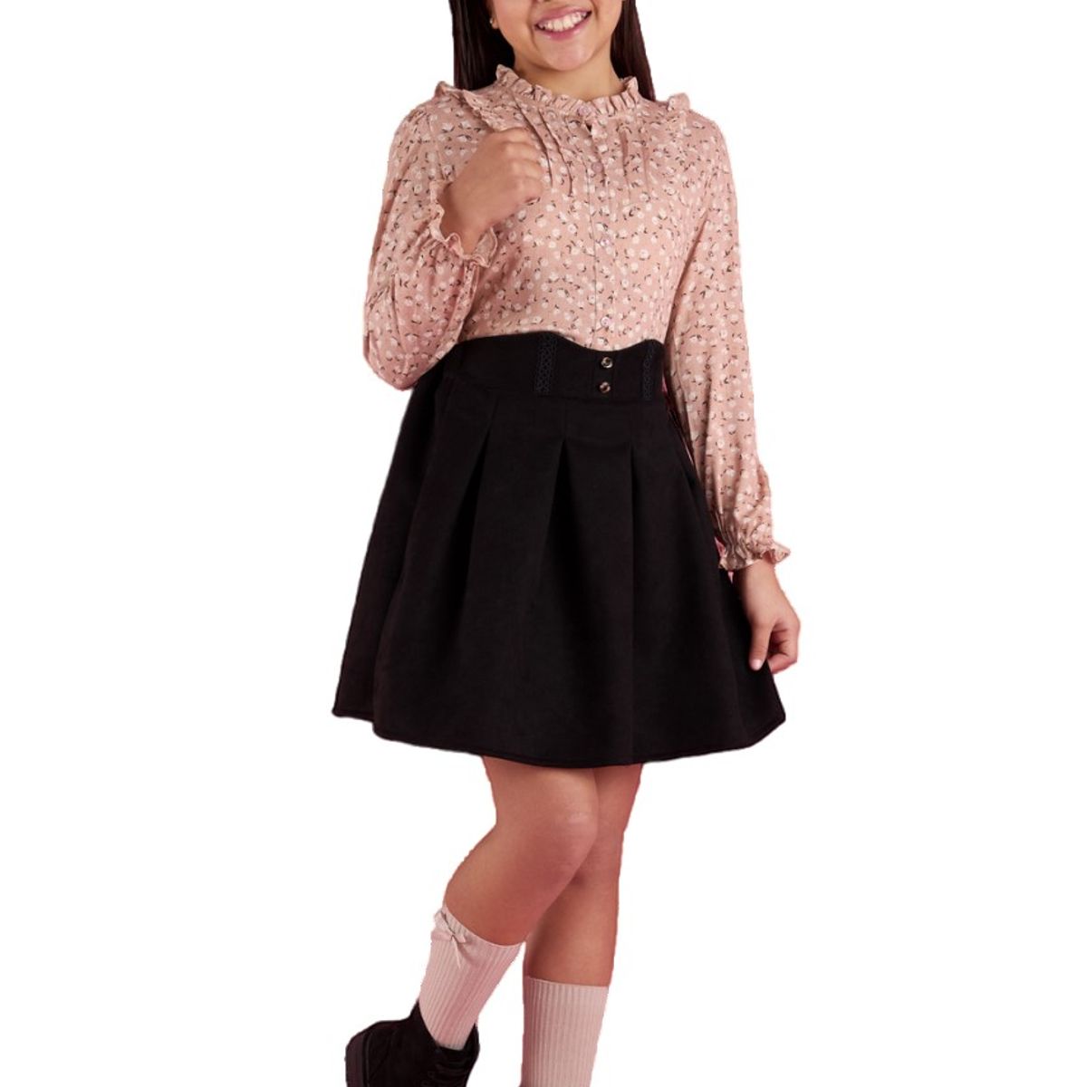 KIDS MASHMELO - Blusa Con Tableros En Canesu Para Niña Kids Mashmelo