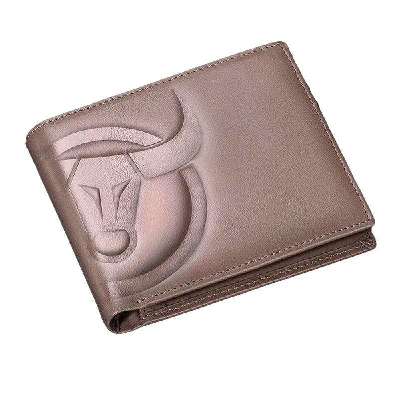 BULLCAPTAIN - BullCaptain - Billetera de Cuero Mate QB-0203-H-GR Gris