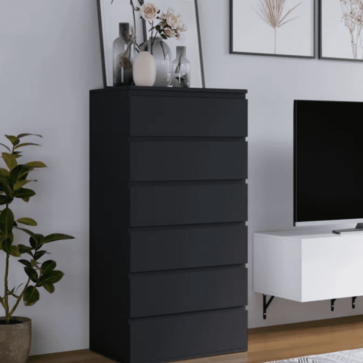 NACION MUEBLES - Comoda Fiorella Color Negro NM