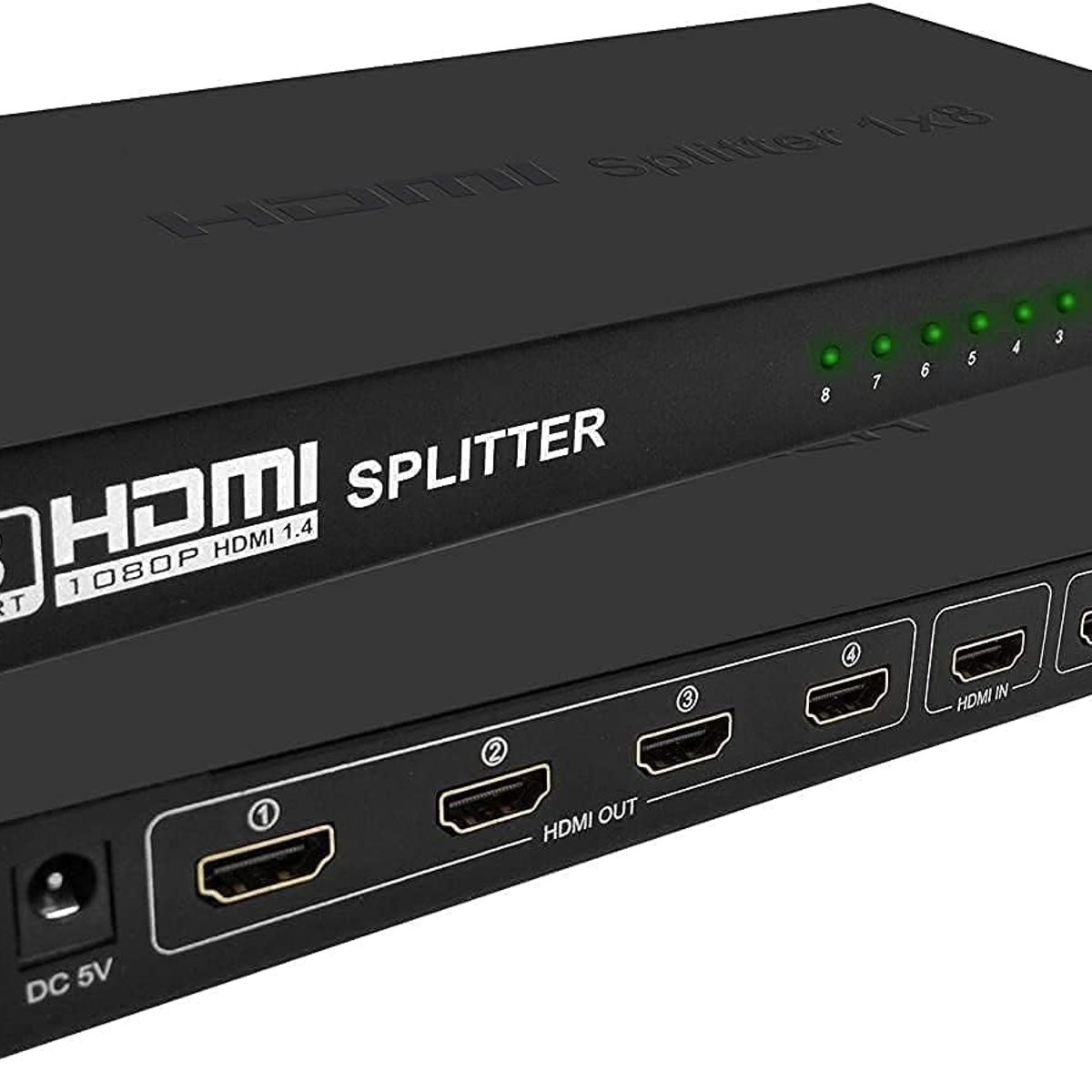 GENERICO - Hdmi Splitter 1x8 1.4 Full Hd 4k Multiplica Señal Conecta 8 tvs