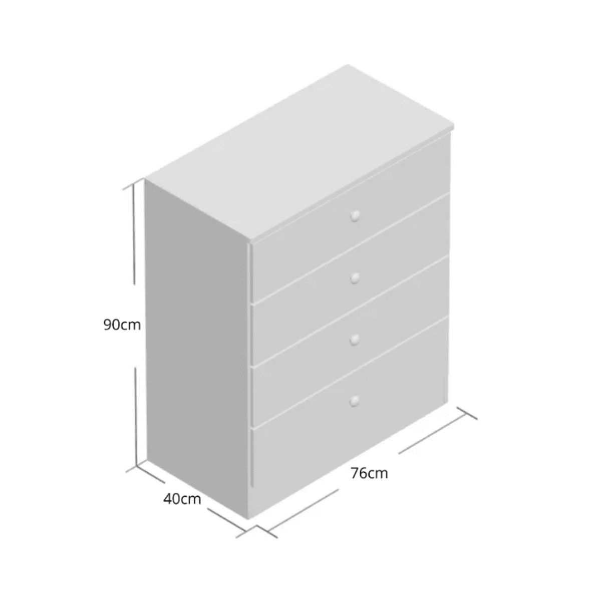 NACION MUEBLES - Comoda Gina Color Negro NM