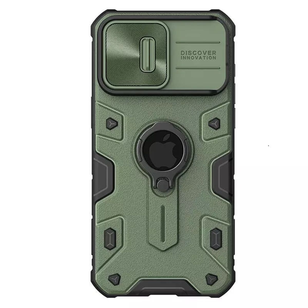 NILLKIN - CASE ARMOR CON PROTECTOR DE CAMARA PARA IPHONE 15 PRO MAX VERDE