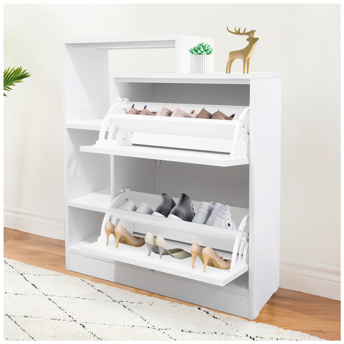 KELLER - Zapatera Organizador 2 Puertas Delia